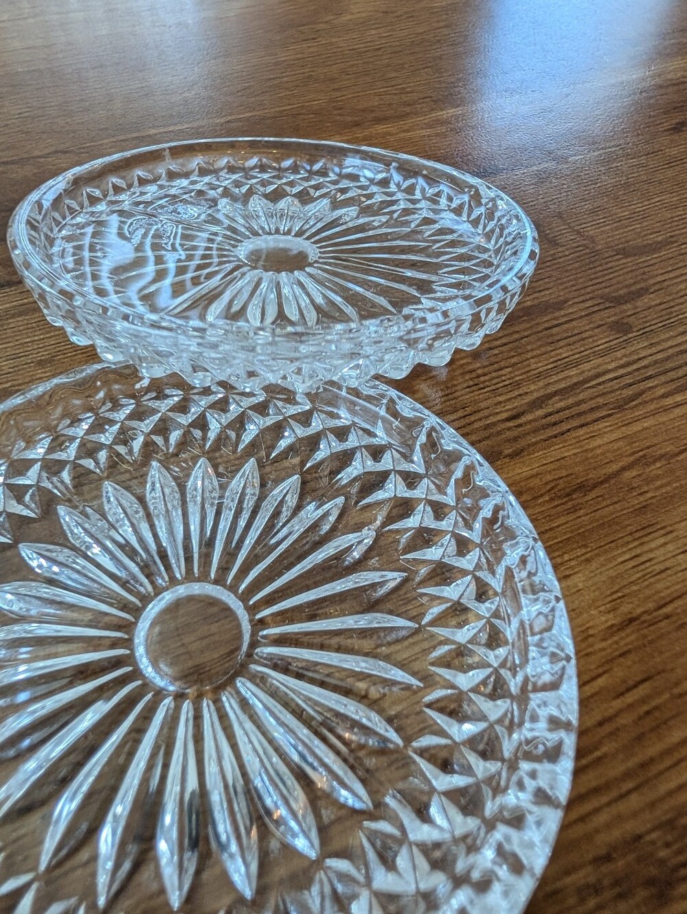 Cut Glass Coasters 8 TOTAL / 5 of One Design, 3 Another Design - Picture 4 of 12